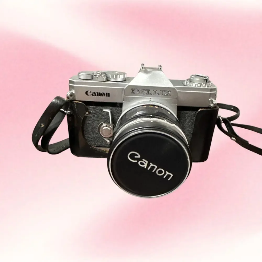 Canon Pellix QL 35mm SLR FL 55mm f/1.2 Lens Flash Case Untested AS-IS